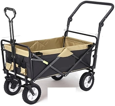 Faltbarer Gartenwagen Wagen Wagen für Festivals Outdoor Camping - Campingwagen mit Rollen für Strand Einkaufen - Gartenwagen Klappwagen