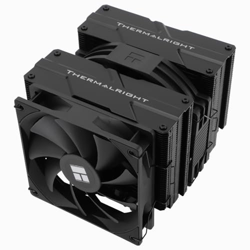 TR Peerless Assassin 140 Schwarz, 6 Heatpipes, Zwei PWM Lüfter und zwei Turme, 158mm hohe CPU-Kühlung mit Obere Abdeckung, für AM4/AM5 und Intel LGA 1851/170/1150/1151/1200