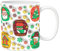 Jolies tasses à café de Noël en céramique | Tasses à café pour décoration de plateau à niveaux, jolies tasses de chocolat chaud de Noël, tasses pour les amateurs de café