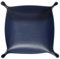 sourcing map PU Leather Valet Tray Unisex Folding Small Catchall Tray Portable Entryway Table Tray Nightstand Bedside Desk Tray for Key Wallet Watch Coin Jewelry Dice, Dark Blue