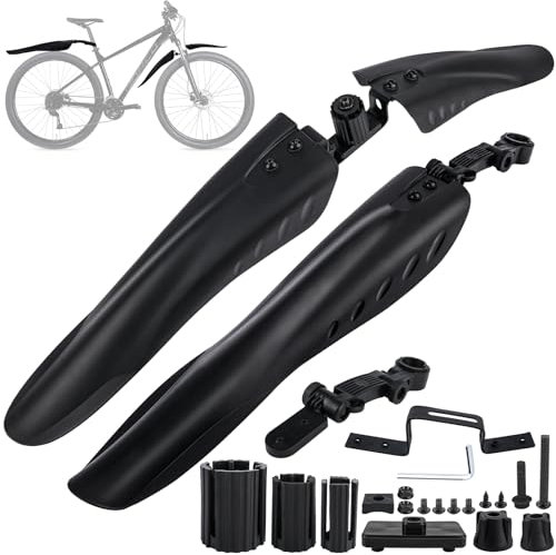 MINISOISO Fahrrad Schutzblech Set, 24-28 Zoll Universal Schnelle Demontage Spritzschutzset Vorne Hinten Schmutzfänger, Verstellbarer Schutzbleche Mountainbike/Rennrad, Schutz vor Spritzwasser