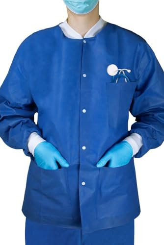 Medi-Inn Wärmejacken für OP, Station und Pflege, Gr. S, 1 x 10 Stück, Langarm, blau