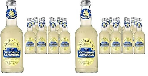 Fentimans Traditional Victorian Lemonade - Botanically Brewed Lemonade with Lemon Juice - Exquisitely Crafted & Refreshing Soft Drinks - Gluten-Free and Vegan Friendly Soft Drinks - 12 x 275ml Bottles