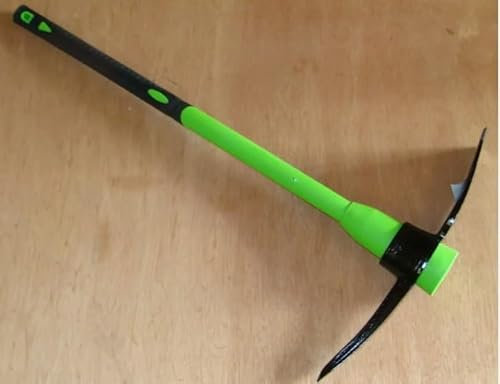 Unibos | Pick Mattock 5lb Drop Forged Steel Head with Heavy Duty Fibreglass Handle Shaft 90cm, for Gardening, Planting Camping (Fibreglass Handle with 5lb Mattock Head)