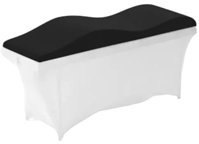 Memory Foam Beauty Bed Topper für Wimpernverlängerungen, gebogene Wellenform, Matratze mit Eye Lash Beauty Design (schwarz)