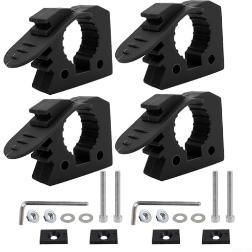 HpLive 4 soportes para herramientas de goma, soporte de pala ajustable para vehículos ATV UTV Off-Road, abrazadera de goma, capacidad de carga de 11,8 kg (negro)