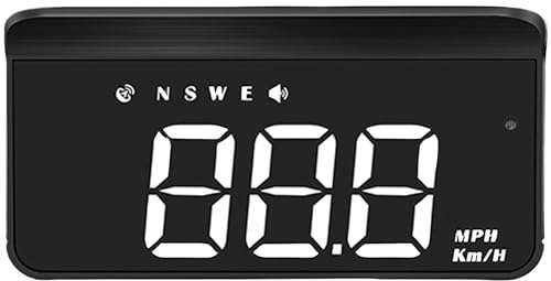 AutoGadgets24® Head up Display Auto GPS | HUD Display 3,5 Zoll Tachometer, GPS Messung, hohe Genauigkeit, Motordrehzahl, Sicherheitsalarme | mit USB