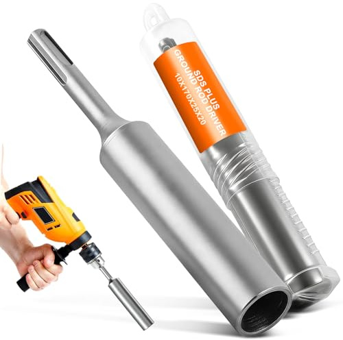 Clavador de picas de tierra Conductor de tierra profunda Clavador SDS PLUS Ø20mm Manguito para pica de tierra Varilla de puesta a tierra Herramienta de impacto para clavar conductores de tierra