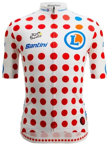 Santini Tour De France Polka Dot 2025 Short Sleeve Jersey M