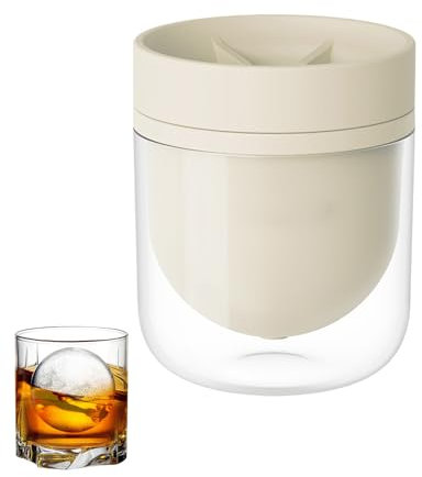 Large Ice Mold, Large Block Maker, 2.87x3.54 Inches Portable Round Non Stick Design, Clean Silicone, Freezer Accessory, Perfect for Whiskey, Cocktails, Parties, and Outdoor Use