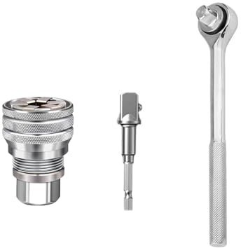 TSMORY Llave de vaso universal ajustable, llave de vaso manual, manga, herramienta de enchufe universal de 10 mm a 19 mm para 3/8 pulgadas