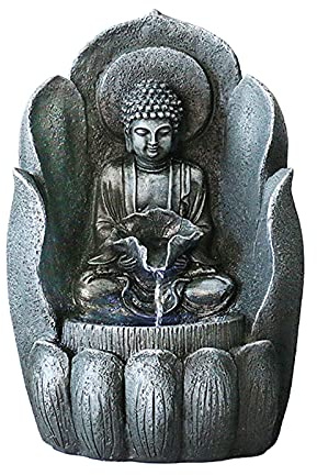 YXWYXWA Tabletop Fountain Buddha Fountain Indoor Outdoor Buddha Face Zen Water Fountain Desktop Lucky Buddha Statue Water Fountain Home Decoration Desktop Fountain