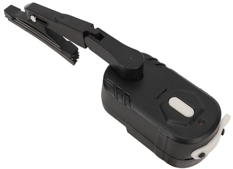 RASTKY Essuie-Glace Rechargeable pour Casque de Moto, Nettoyage Efficace Contre la Pluie pour Motos, Véhicules électriques, Casques, Noir + Blanc, Batterie 800 MAh pour Les Cyclistes en Plein Air