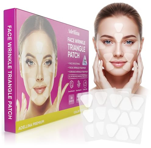 Anti-Wrinkle Forehead and Facial Patches – Overnight Triangle Patches for Forehead, Smile Lines & Under-Eye – 144 pcs (Purple1)