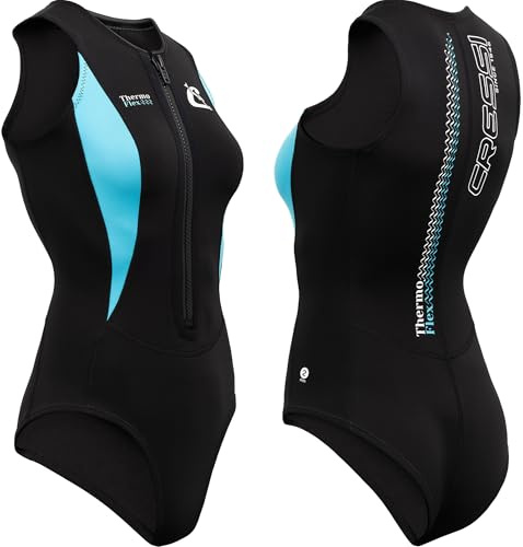CRESSI Thermo Flex costume da donna in morbido neoprene da 2 mm a doppio strato, ideale per nuoto, snorkeling e acquagym