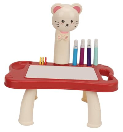 Tixiyu Kids Smart Sketcher Projector Table for Interactive Learning, Safe Drawing Board for Children, Plastic Material (Cat)