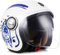 Soxon® SP-888 „Sir Blue“ · Jet-Helm · Motorrad-Helm Roller-Helm Scooter-Helm Moped Mofa-Helm Chopper Retro Vespa Vintage Pilot · ECE 22.05 Sonnenvisier Schnellverschluss SlimShell Tasche S (55-56cm)