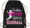 Turnbeutel Rucksack - EM 2026 Trikot Ersatz - Echte Mädchen Spielen Handball weiß - Unisize - Schwarz - geschenke für handballer handballbeutel hanball habdball beutel kinderturnbeutel halbball