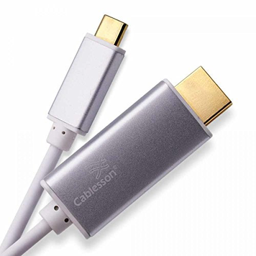 Cablesson 3M USB Type C (M) to HDMI (M) adapter cable 4K@30Hz (UHD Thunderbolt 3 Compatible) Adapter Converter for Macbook Pro 2017, 2016, Samsung Galaxy S9, S8, Plus, P20, Mate 10 - White