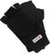 Claus Modes Damen Herren Halbfinger Handschuh mit Klappe warm gefüttert, Farben:schwarz, Handschuhgröße:Damen