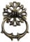 Relaxdays Heurtoir de Porte Antique, Anneau de Frappe pour Porte, Rustique, Fonte de Fer, 13 x 9,5 x 2 cm, Bronze