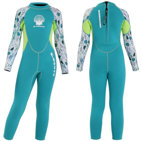 MWTA Combinaison de plongée thermique en néoprène de 2,5 mm pour enfants, garçons et filles - Combinaison de plongée à manches longues pour tout-petits et jeunes juniors - Natation, plongée et surf