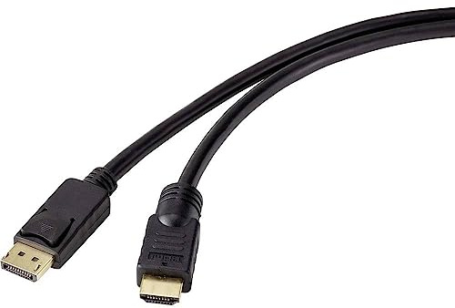 Renkforce Câble adaptateur DisplayPort/HDMI Fiche mâle DisplayPort, Fiche mâle HDMI-A 10.00 m noir RF-4581870 Câble D