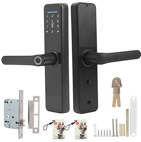 Serratura digitale per porta Bluetooth APP Code Lock Serratura intelligente Supporto per serratura elettronica Wi Fi Maniglia reversibile Tuya APP con chiave meccanica per Home Office