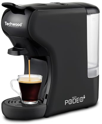 Techwood Cafetières Expresso TCA-196N Multi-Capsules, Noir