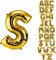 DekoRex Folienballon Gold 82cm Luftballon Geburtstag Hochzeit Deko (Buchstabe S)