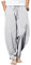 AUDATE Herren Baumwollehosen Summer Beach Pant Hose Casual Einfarbige Yoga Hose Hellgrau XXL