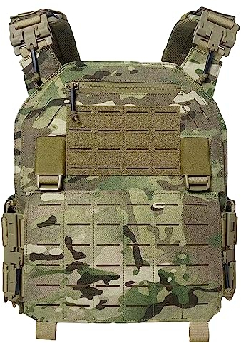 TWINFALCONS Taktische Airsoft Plattenträger, Upgrade Militär JPC Lasercut Plate Carrier Airsoft Taktische Schutzweste aus 1000D Nylon QRS MOLLE Kompatibler Plattenträger Robuste Weste für Männer