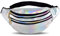 WangCang Bauchtasche Mode wasserdichte Gürteltasche Metallic Hüfttasche für Frauen und Männer Party Festival Sport Outdoor Reisen (Silber)