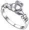 FOCALOOK Ehering Partnerring für Männer 925 Silber Irisch Claddagh Verlobungsring Trauring Herren Keltischer Schmuck für Valentinstag Größe 64 (20.4)