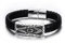 HCMA Coole Männer Schnalle echtes schwarzes Lederarmband Leder Freimaurer Freimaurer Armbänder Männer Schmuck