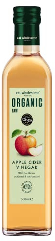 Eat Wholesome Organic Raw Apple Cider Vinegar, 500ml - Raw, Unpasteurised, Unfiltered, Award-Winning, With The Mother, Glass Bottle, Vegan, CO2 Neutral Packaging
