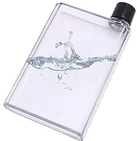 Botella Plana portátil de Papel Botella de Jugo Plana a Prueba de Fugas Botella de Agua Plana 350ml/420ml Botella de Cuaderno ecológica sin BPA para Actividades Escolares al Aire Libre Gimnasio