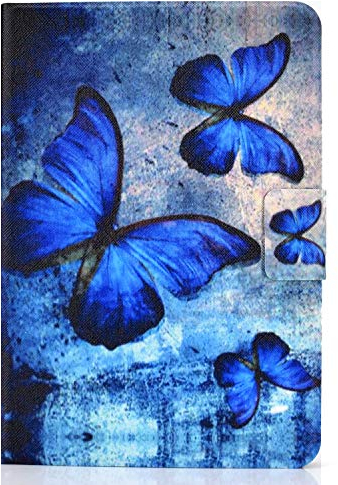 Bspring Funda para Tablet Amazon Kindle Fire HD 8 y Fire HD 8 Plus (12ª/10ª generación, versión 2022/2020 - Slim Smart Cover Funda Protectora de PU Cuero,Mariposa Retro