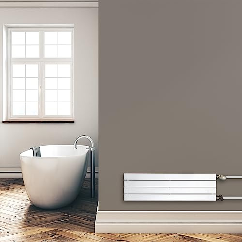 Paneelheizkörper Heizkörper Badheizkörper horizontal 298 x 1000 seitlicher Anschluss (335 Watt nach EN442)