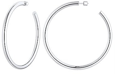 FOCALOOK Große Creolen Edelstahl Große Ohrringe Rund Damenohrringe Größe 80MM Statement Ohrringe Runde Hängend Earrings Piercing Ohr Große Ohrringe Modeschmuck