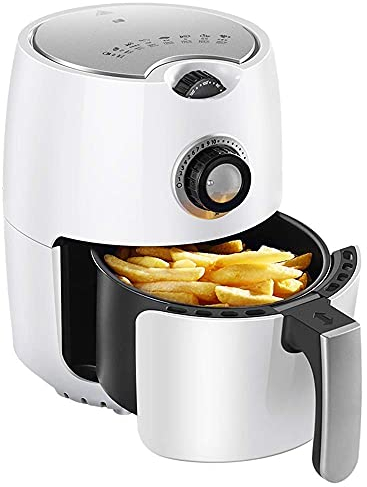 Freidora de aire Freidoras eléctricas de aire caliente de 1000 W Freidora de aire grande Horno Cocina sin aceite con accesorios adicionales, recetas, parrilla para barbacoa y brochetas para freír,