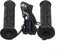 DAZZLEEX Poignées chauffantes de moto, 22 mm, couvre-guidon électrique, pour interrupteur ultra fin, couvercle amovible et refermable DC 12 V Noir