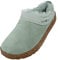 HAFLINGER Lammfellclog Snowbird Filzpantoffel Hausschuh Mintgrün (Pfefferminz 94), Gr 37
