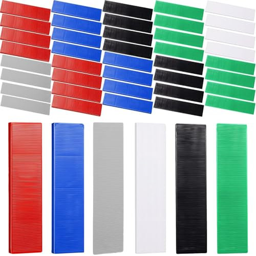 Caiyloxn Set di 120 piastre in plastica per vetri, 1-6 mm, piastre di compensazione, cunei in plastica, cunei per finestra