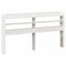vidaXL Tête de Lit avec Étagères en Bois Massif de Pin - Blanc 160 cm - Rangement Intégré - Sur Pied