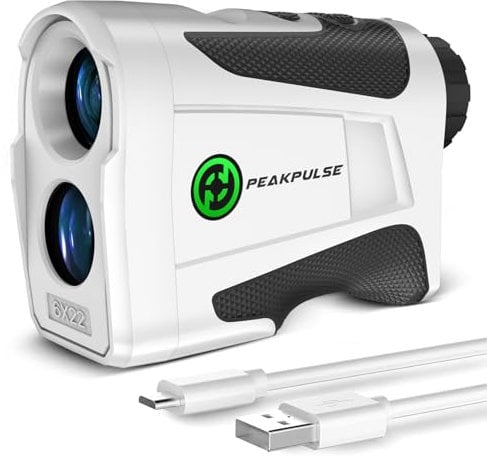 PEAKPULSE Golf Range Finder,1200 Yards Range Finder Golf with Magnetic and Rechargeable,6X Magnification,Flagpole Lock Vibration,Laser Rangefinder with Slope for Golfer