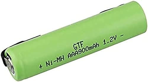 gudongping Aa Rechargeable Battery1.2V 900mAh Nimh Green Cell Shell Rechargeable Battery with Solder Tabs, Electric Shaver, Toothbrush, 8 Count