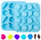 2pcs Moule Coquillage, Moule Silicone Theme Marin Moule Marin Conque Étoile de Mer Moule Silicone Océan Chocolat Moules à Bonbons pour la Pâtisserie les Travaux Manuels (Bleu)
