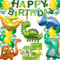 LUKIUP 35 PCS Dino Geburtstag Deko Set, Kinder Dino Luftballon, Triceratops Dinosaurier Helium Ballon für Dschungel Boys Girls Geburtstag Party Dekorationen