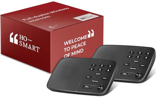 Hosmart Intercoms Wireless für Zuhause, voll Duplex, Reichweite 1200 Fuß. Geschäftstaugliches Zwei-Wege-Echtzeit-Intercom-System